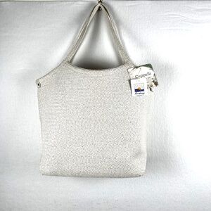 Capelli Straworld New York Fandango Woven White Tote Bag NWT Boho Beachy Neutral